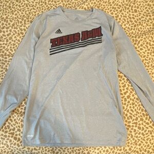 Adidas Light Gray Texas A&M Long Sleeve Shirt